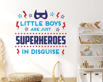 Superhero Wall Decal, Superhero Room Decor, Superhero Wall Stickers, Superhero Wall Art For Kids, Playroom Wall decals, Superhero Wall Decor