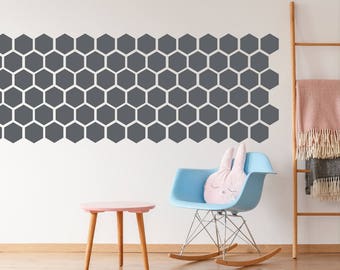 Honeycomb Wall Vinyl Decal, Geometric Nursery Decor