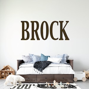 Large Alphabet Boy Name Decal, Personalized Nursery Wall Sticker, Easy DIY Kids Bedroom Decor, Custom Art Vinyl, Children Playroom Sign