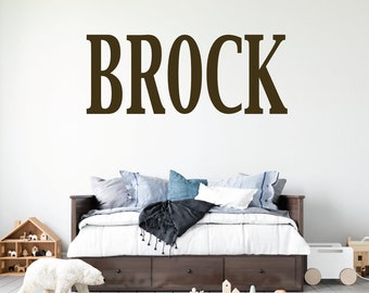 Großes Alphabet Junge Name Aufkleber, personalisierte Kinderzimmer Wandaufkleber, einfach DIY Kinder Schlafzimmer Dekor, benutzerdefinierte Kunst Vinyl, Kinderspielzimmer Zeichen