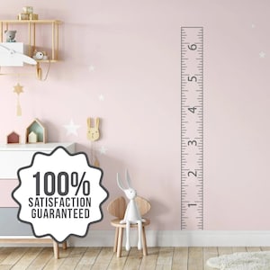 Hoogtemeter kinderen, liniaal groeimeter, muurmeetlint, meettabel, muurstickers kinderen, groeimeter, vinyl muursticker