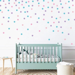 Rainbow Confetti Wall Art, Rainbow Polka Dot Nursery Decor, Rainbow Sprinkles Wall Stickers, Colorful Wall Decals, Sprinkles Wall Decals