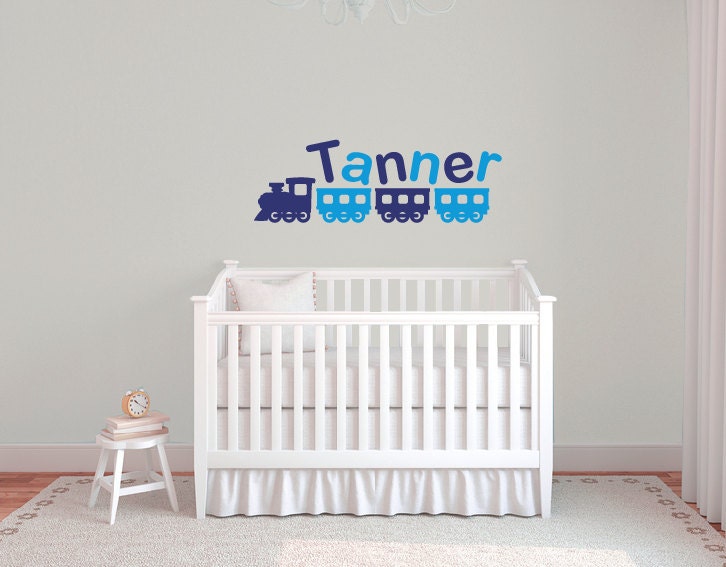 Personalized name wall decals Train wall decals Custom name Etsy