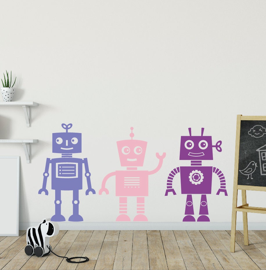 Robot Wall Stickers for Kids, Boy Decal DB368 – Designed Beginnings