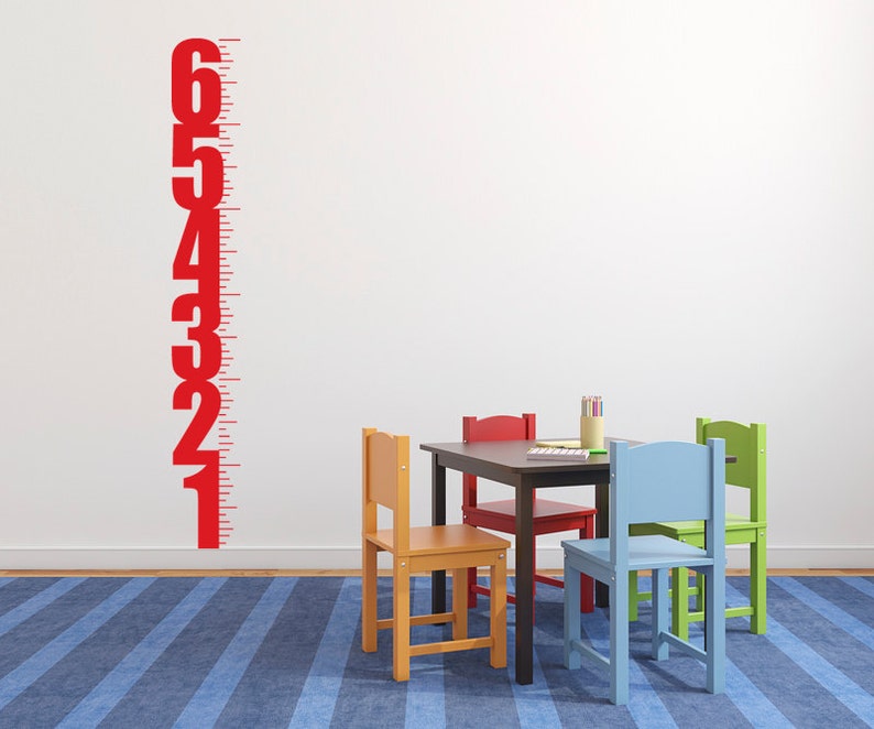 Childrens growth chart wall decal Kids height chart Wall Etsy