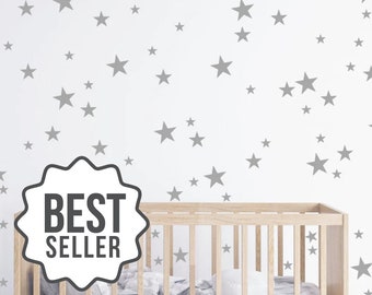 Calcomanía de pared con estrellas, calcomanía para habitación de bebé, calcomanías de estrellas para despegar y pegar, calcomanía de pared para habitación de bebé, calcomanías de estrellas, decoración de habitación de niños, decoración de habitación de bebé con estrellas