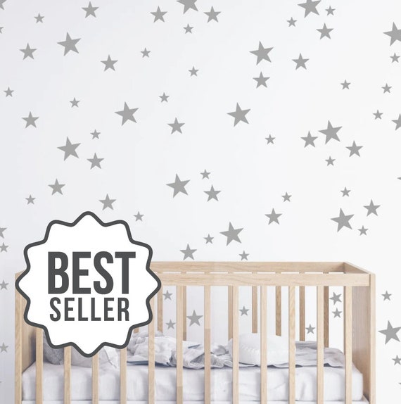 Star Wall Decal, Baby Nursery Decal, Peel and Stick Star Decals, Nursery wall decal, Star Stickers, Kids Room Decor, Star Nursery Decor