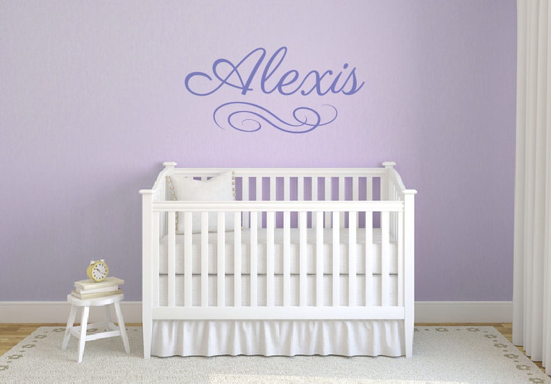 Girl name wall decals Baby nursery decor Baby wall decals Etsy