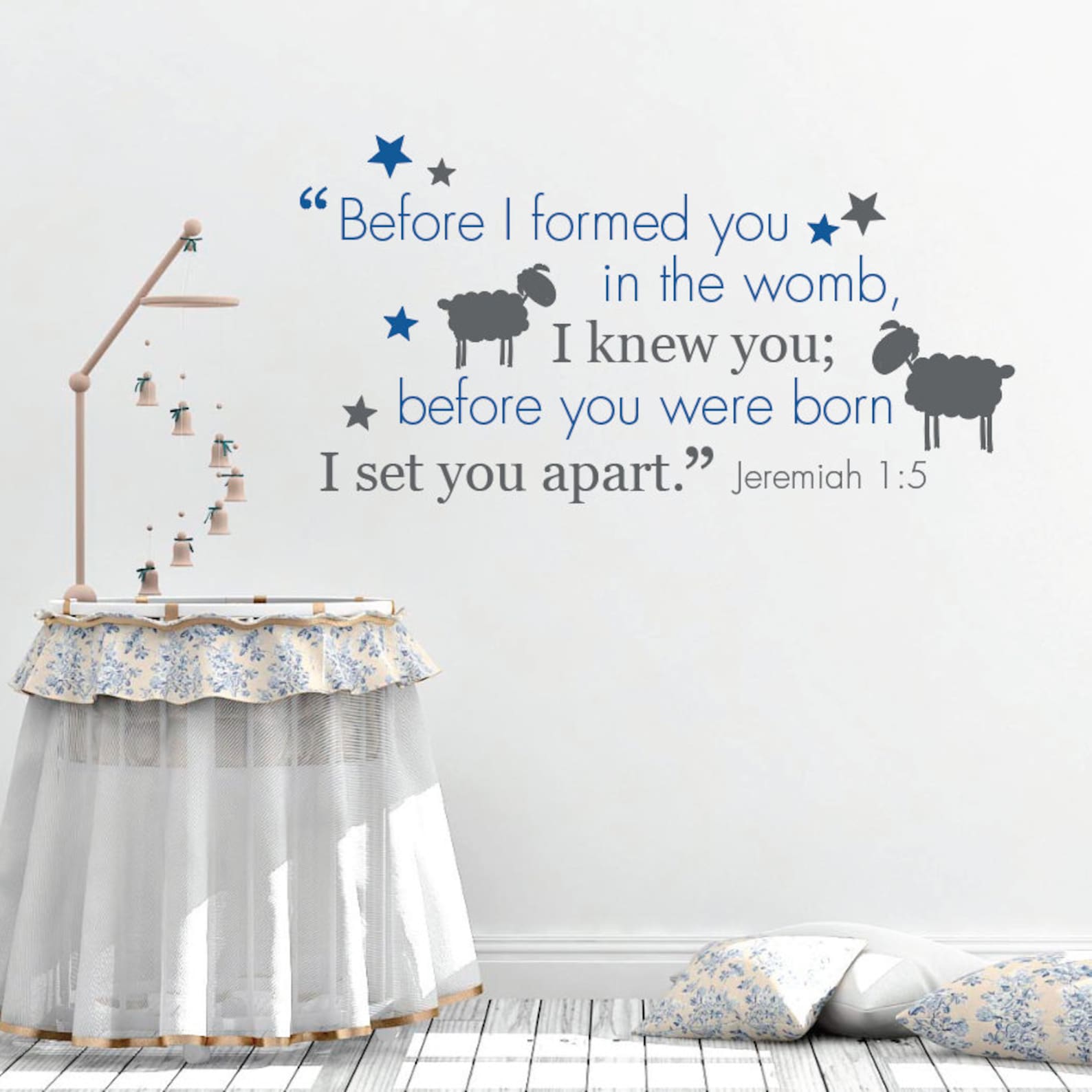 Baby Bible Quote Christian Nursery Decal Lamb Wall Decals Etsy