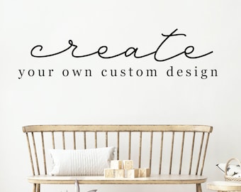 Vinilo decorativo de pared con frase personalizada, diseña tus propias letras de vinilo