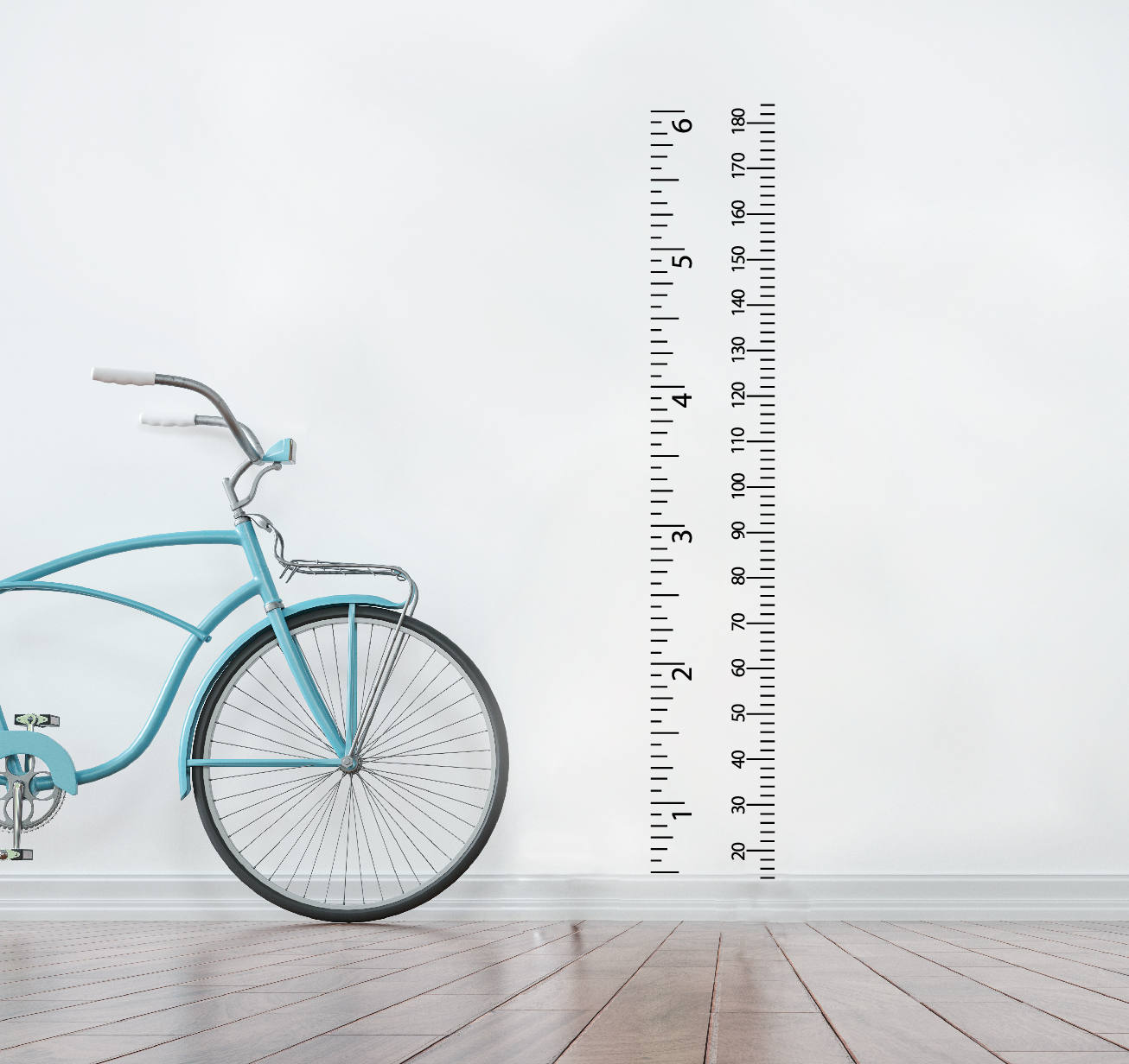 Metric growth chart wall decal Measurement chart Child Etsy