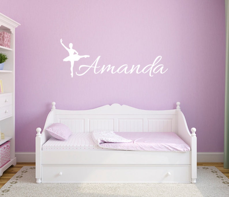 ballerina wall decals name decals personalized wall decals | etsy