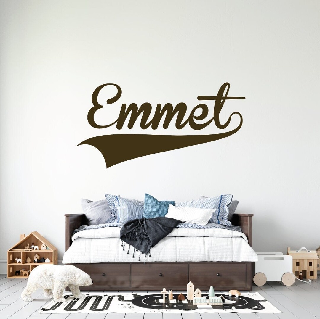 Personalized Baseball Name Wall Decal, Boys Room Decor - Etsy