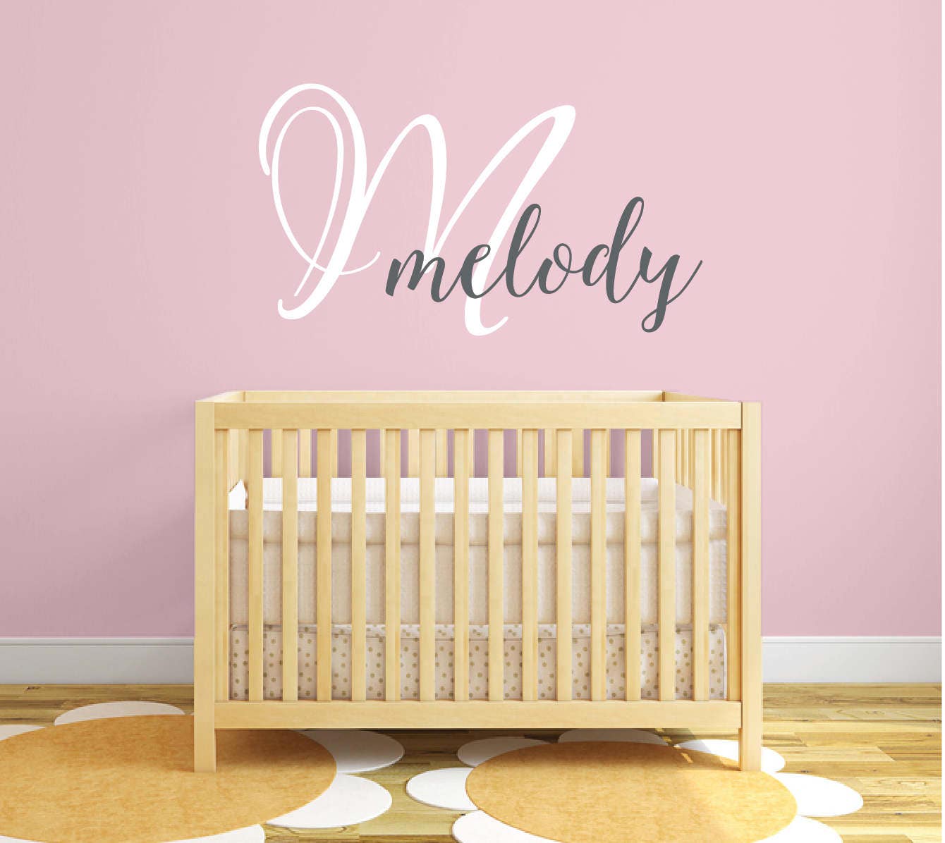 Girls wall decals Personalized name wall decals Nursery wall Etsy