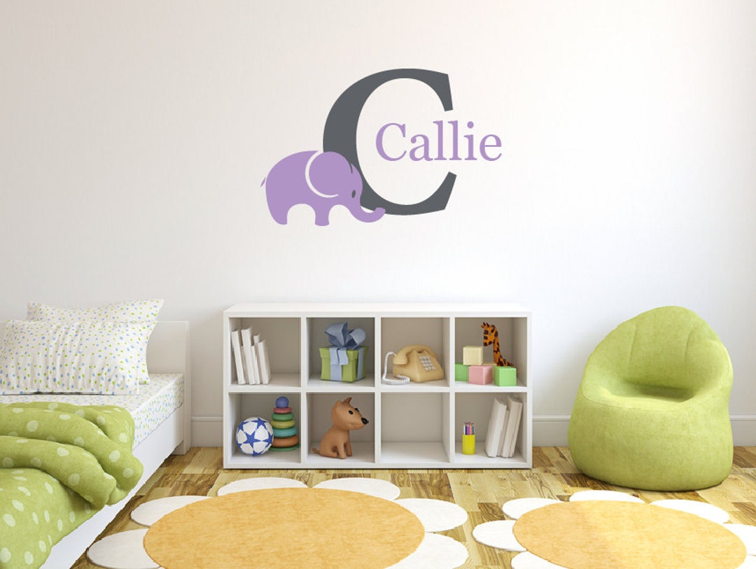 Monogram Stickers Personalized Baby Gifts Name Decals Wall Etsy