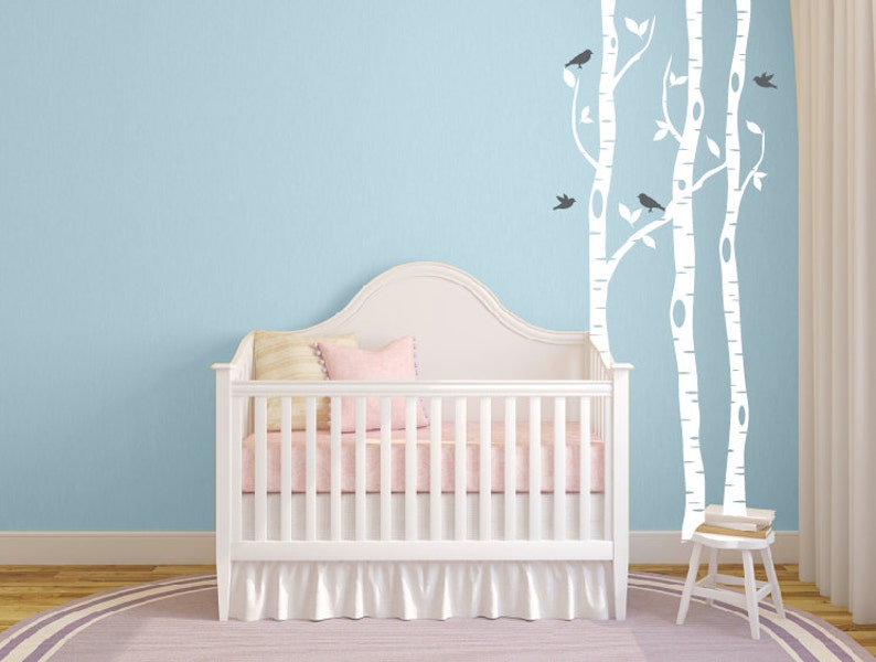 Birch Tree Wall Decals for Nursery Vinyl Wall Decals Nursery Etsy