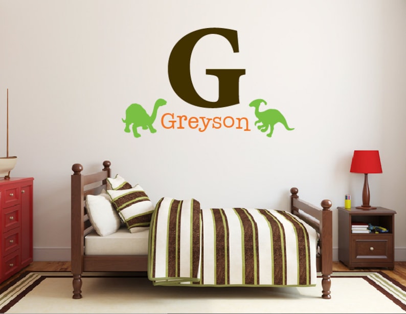 Dinosaur Wall Decals Name Stickers Dinosaur Stickers Etsy
