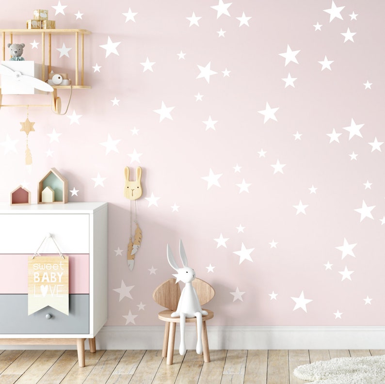 Star Wall Decal Baby Nursery Decal Peel and Stick Star Etsy