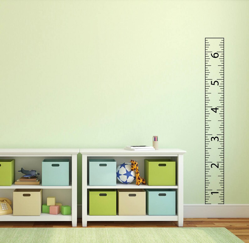 Kids Height Chart Nursery Wall Decal Growth Chart Ruler Etsy
