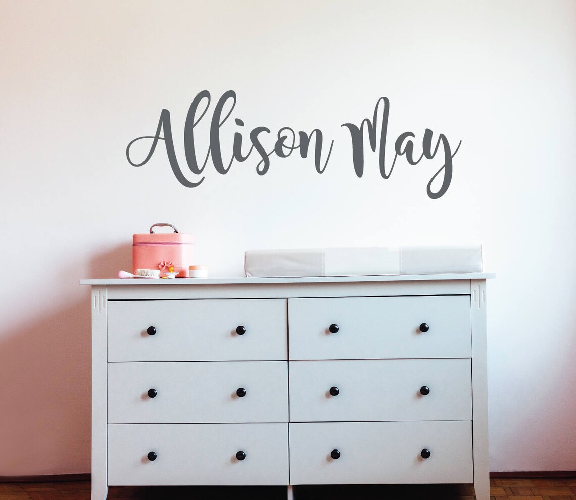 Nursery Wall Decal, Baby Name Wall Decals, Girls Wall Decals ...