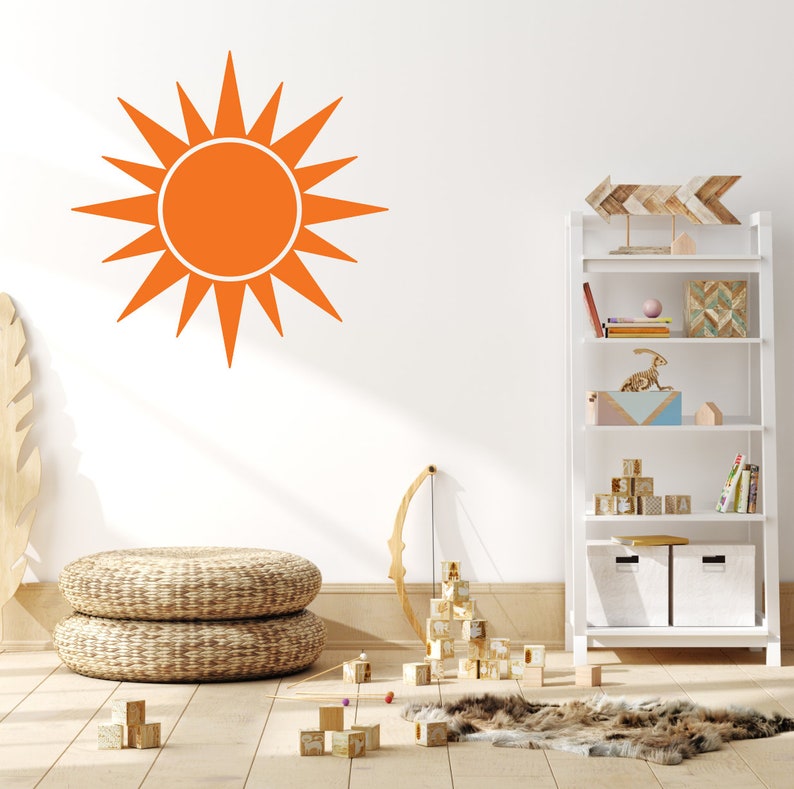 Sun Wall Decal, Sunshine Wall Decal, Nursery Wall Decal, Vinyl Sun ...