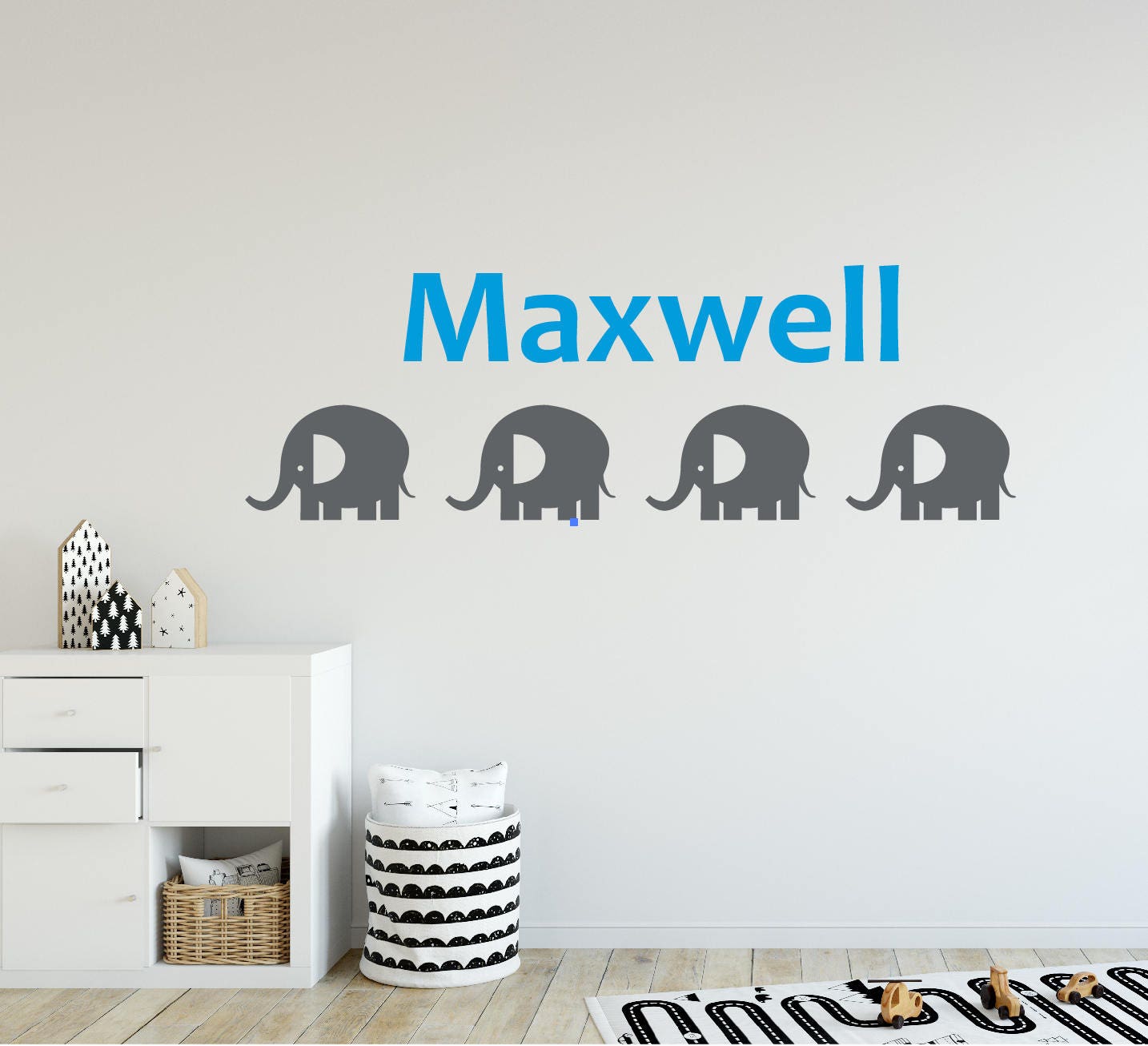 Elephant wall decals Elephant baby shower Elephant nursery Etsy