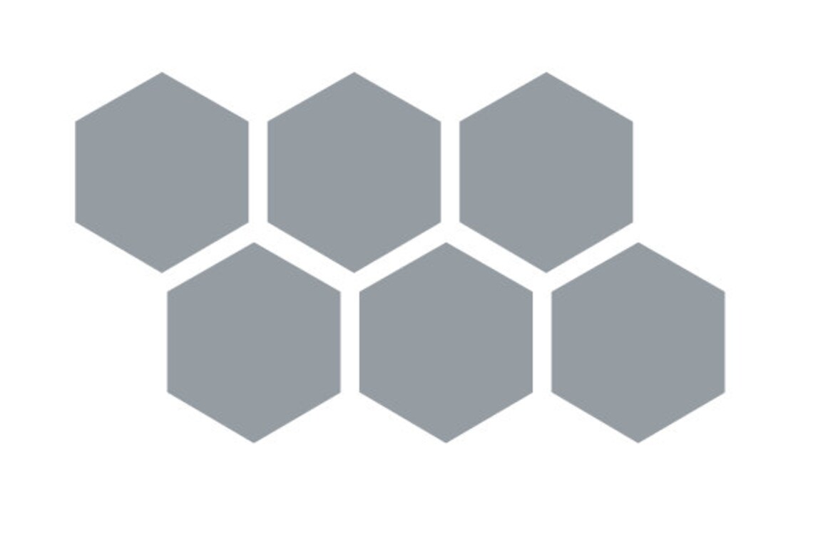 Hexagon wall decal Playroom wall decal Hexagon wall sticker Etsy