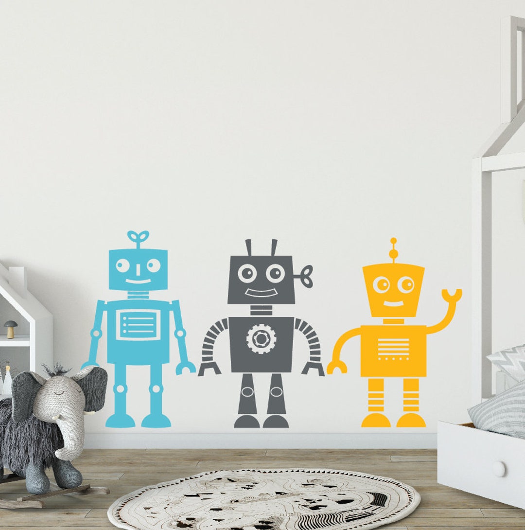 Hjelm Udholdenhed Armstrong Robot Wall Decals for Kids Wall Decor Playroom Wall Art - Etsy