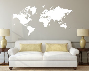 World Map Decal Sticker DB308