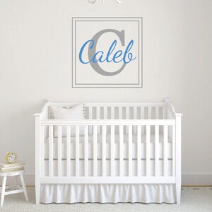 Monogram decals, Personalized name wall decals, Large letter stickers, Baby nursery decor, Nursery wall decal, Wall stickers for bedroom 380