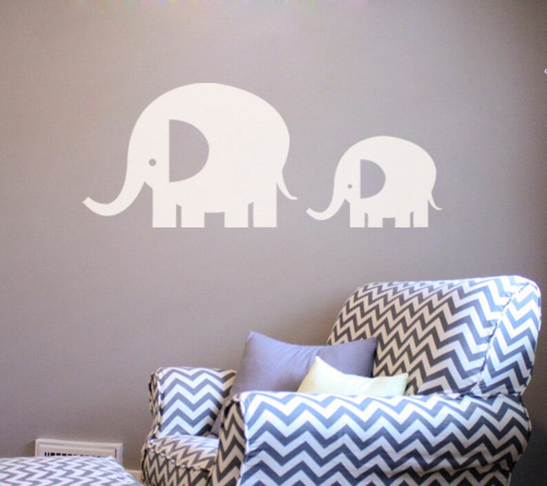 Elephant Wall Decal Nursery Wall Decal Jungle Animal Wall Etsy