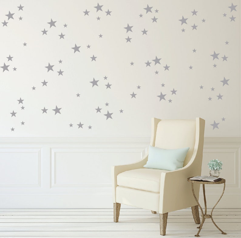 Star Wall Decal Baby Nursery Decal Peel and Stick Star Etsy