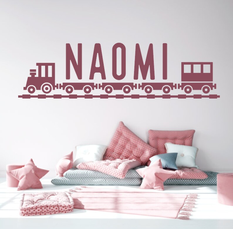 Train Decal Toddler Wall Decor Custom Name Sign Kids Room Etsy