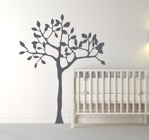White Tree Wall Decal Tree Stickers Tree Decals for Nursery Etsy