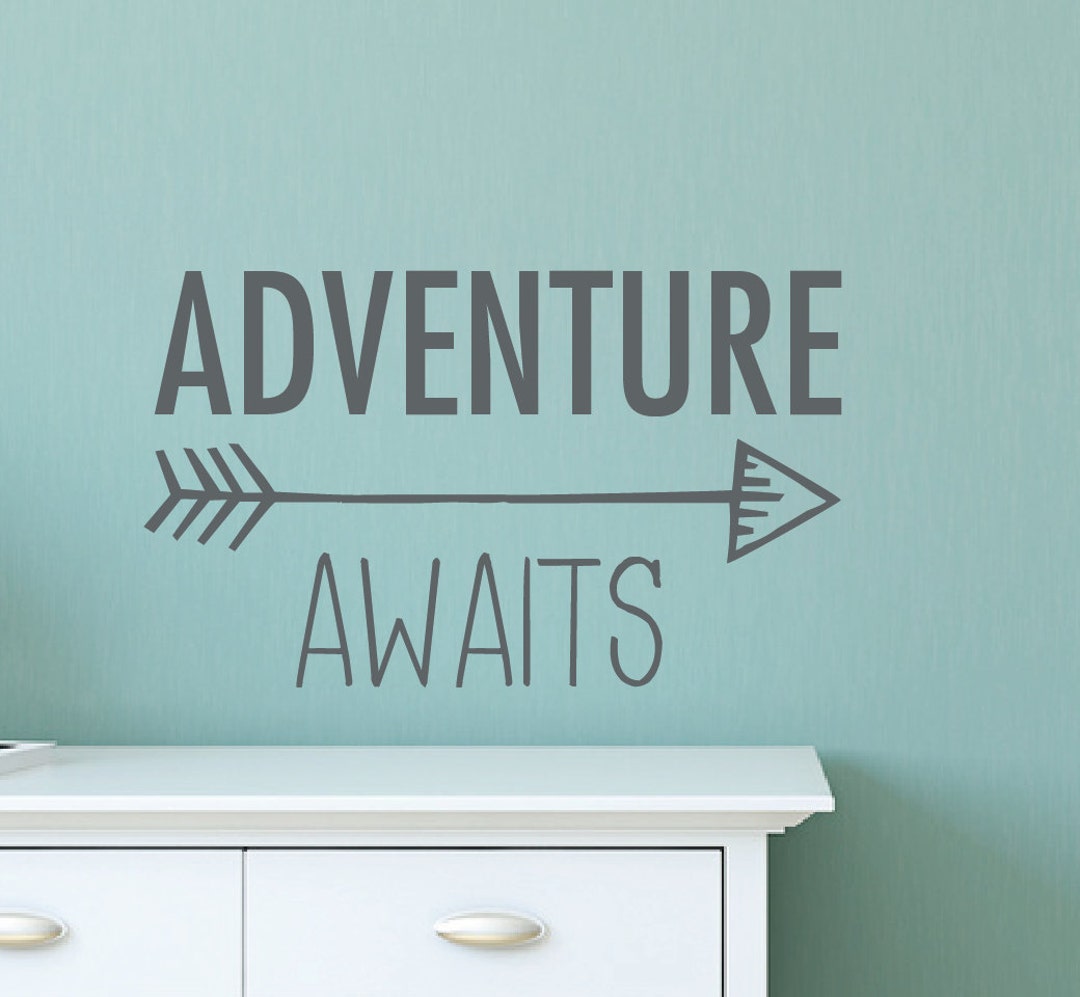 Adventure Awaits Wall Decal Arrow Wall Decal Boys Adventure Etsy