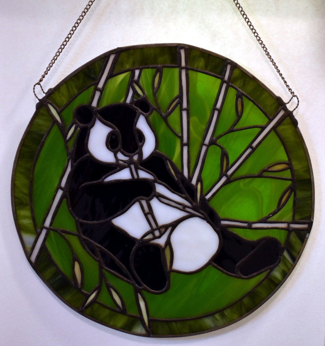 Artist Stained Glass Stained Glass Panda... Etsy