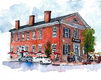 Lámina del monumento emblemático de Fredericksburg - Foodee - Arte para la decoración del hogar