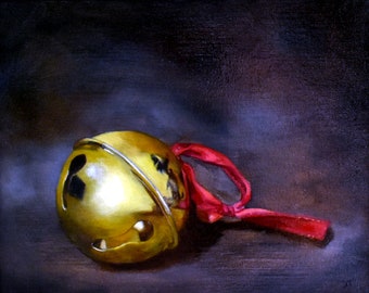 Original Oil Painting - Christmas Bell