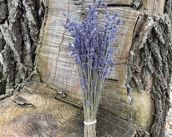 Ramo de lavanda inglesa seca (200 tallos) - Lavanda inglesa seca aromática - Flores de boda DIY para ramos