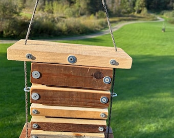Hand-Made  Black-Oil Sunflower Seed Backyard Bird Feeder (#13)  “Touch of Gray”