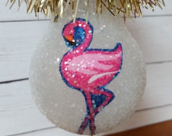 Pink Flamingo ornament, Flamingo decor, Party, Personalized gift, Nursery gift, Florida bird, Tropical decoration, personalized flamingo