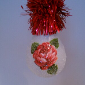 Rose Flower keepsake light bulb ornament
