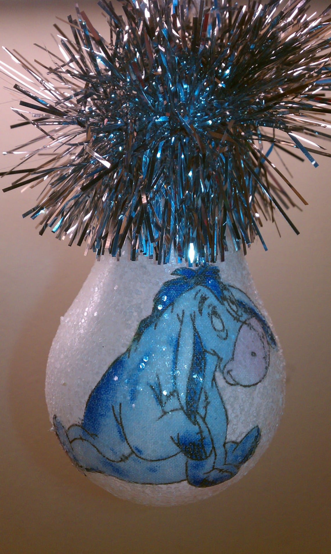 Eeyore Ornament, Eeyore Light Bulb Ornament, Eeyore Decor, Grandchild