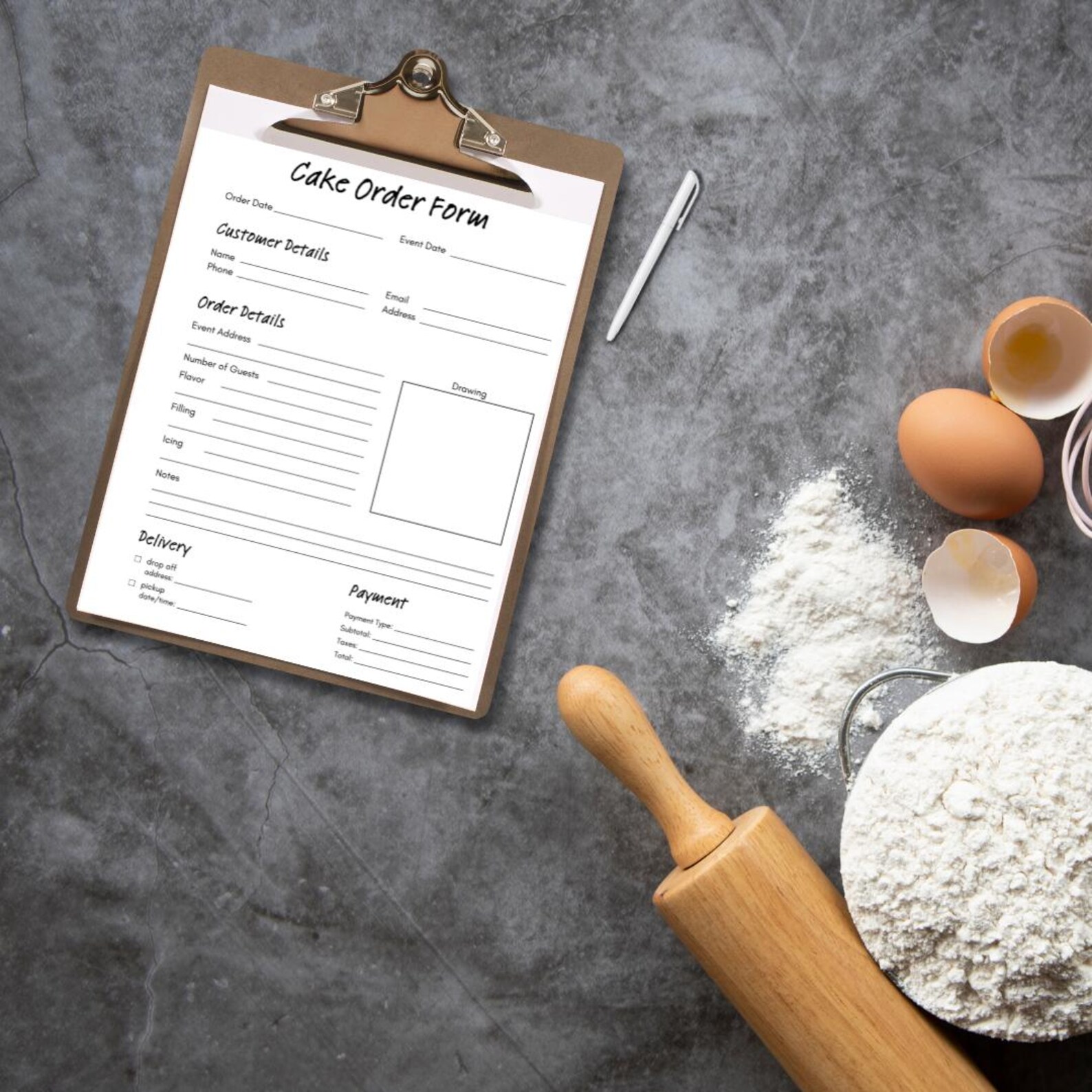 Cake Order Form Template | Bakery Order Form | Editable Baking Business ...