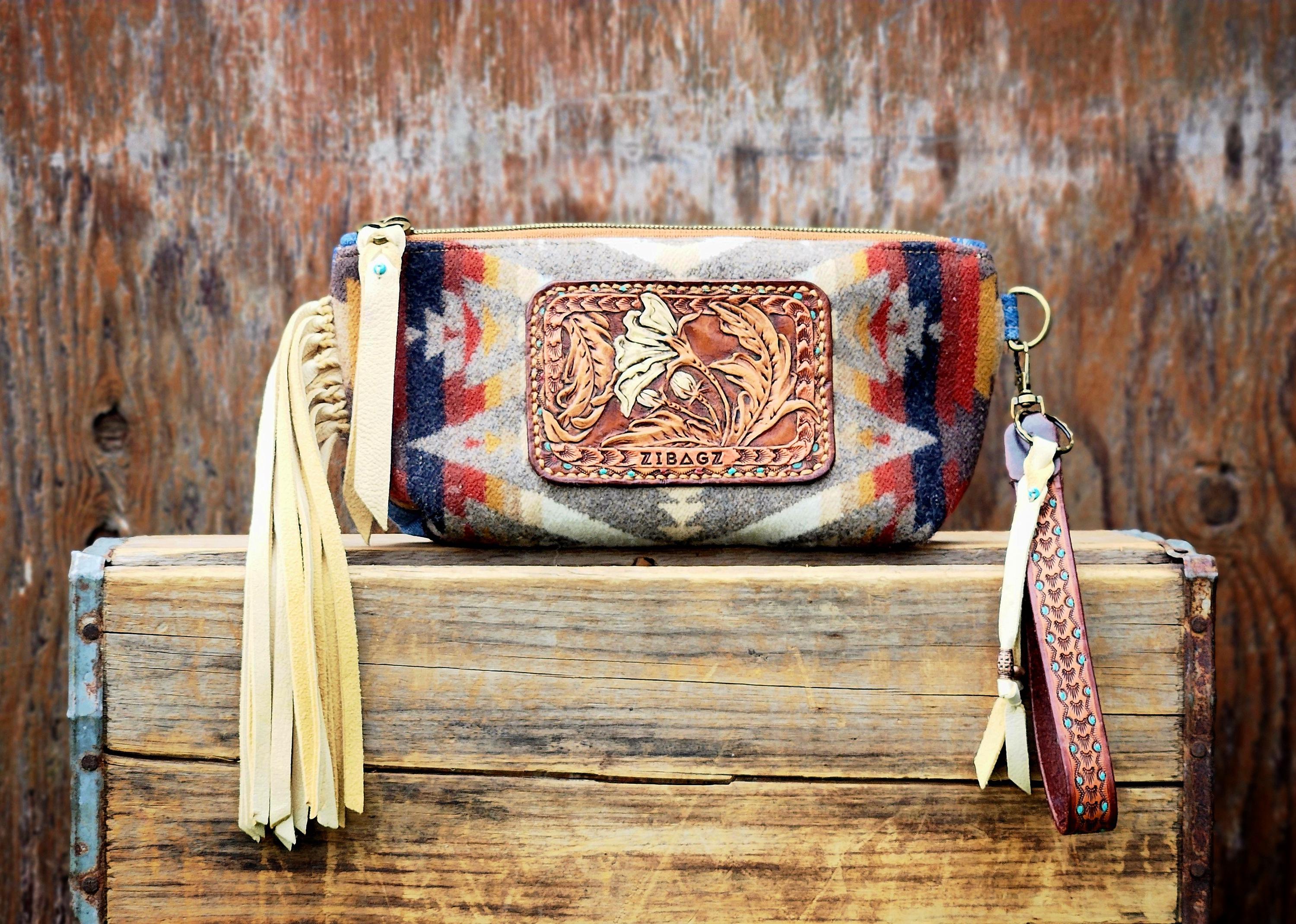 バッグ Munga Hand Made Pendleton x Leather Mbag Pendleton & Leather – Mitzi's Pretties