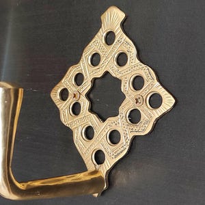 Handcrafted Brass Wall Hook , Vintage Moroccan Style Hanger for Coats & Towels
