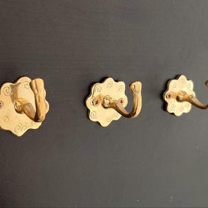 Handcrafted Brass Wall Hooks: Moroccan Home Decor