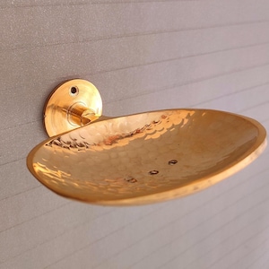 Handmade Brass Soap Dish – Moroccan Small Bowl for Bathroom Sink or Kitchen – Vintage Boho Soap Holder