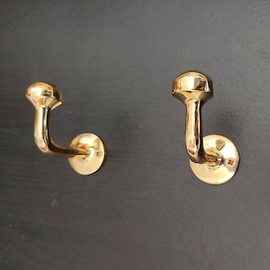 Handgefertigte Wandhaken aus Massivem Messing: Vintage Style Kleider- & Huthaken