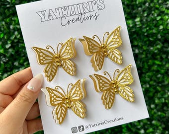 Butterfly Pack for Graduation Cap | DIY Graduation Cap Topper | 3D Layered Butterflies | Glitter Cardstock Butterflies | Customizable